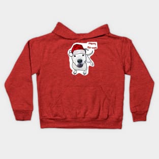 Merry Pitmas (white) Kids Hoodie